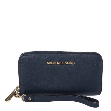 royal blue michael kors wallet|michael kors wristlet wallet outlet.